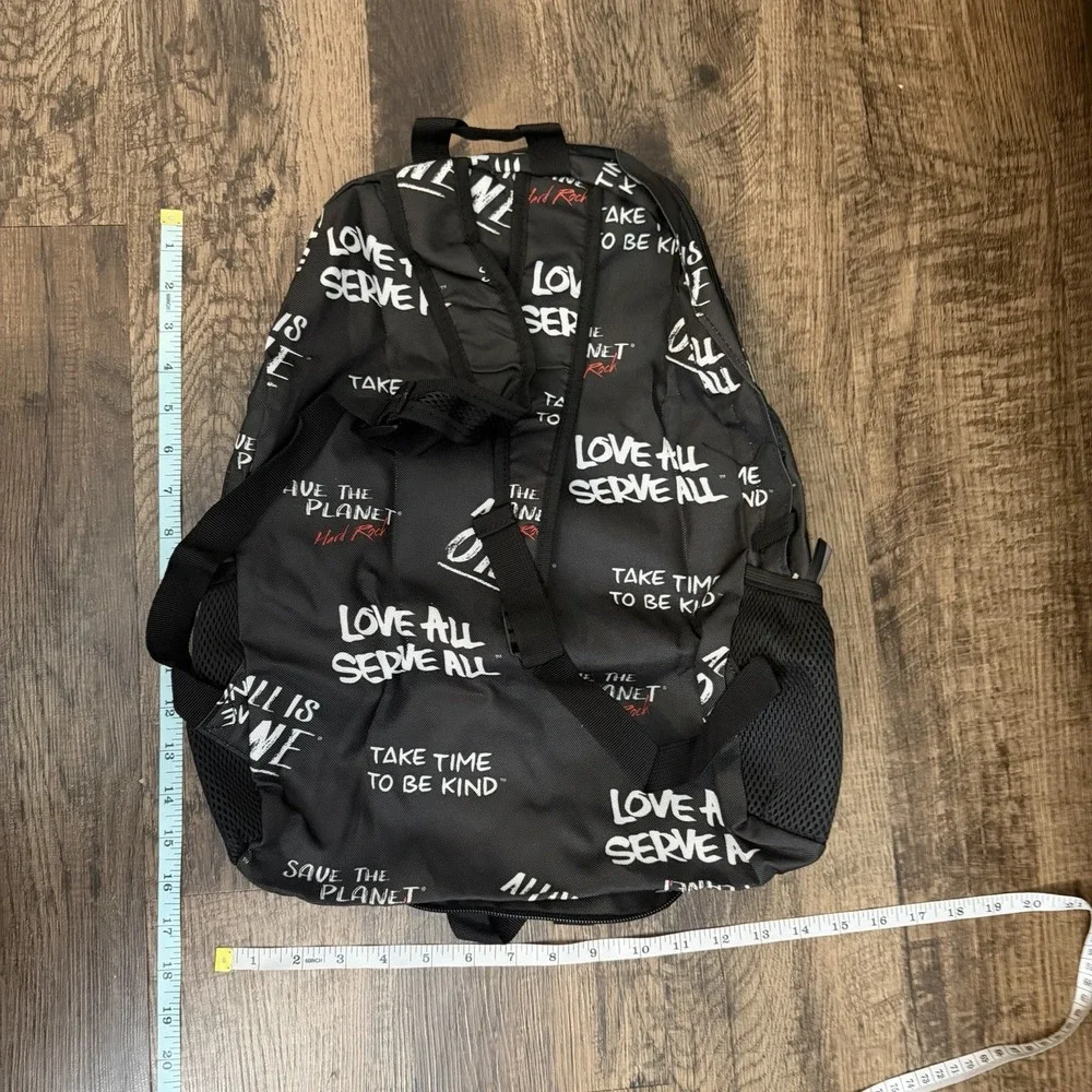 Hard Rock Cafe Foldable Backpack Packable‎ Travel Bag Love All Serve All NWT